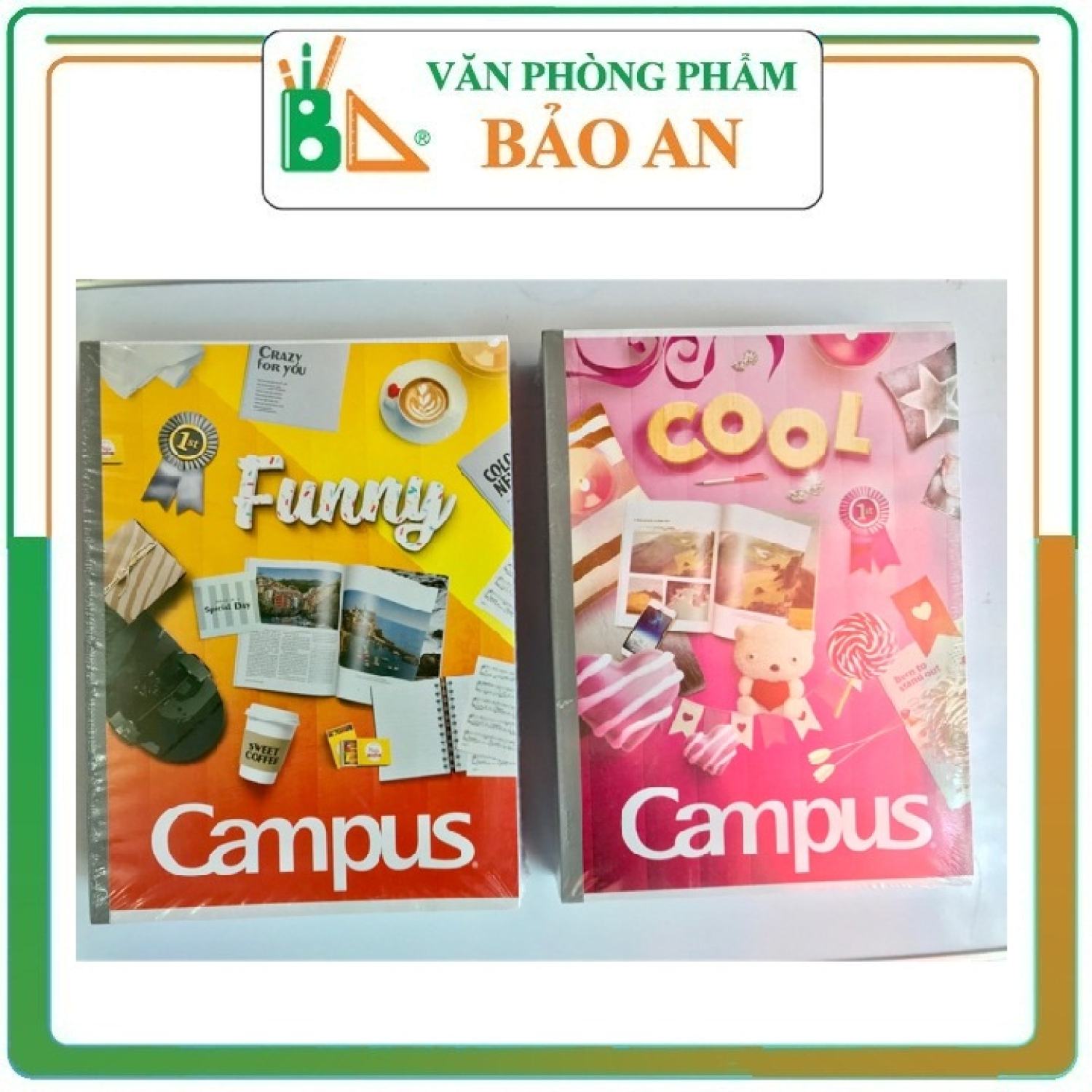 Vở kẻ ngang campus 200 trang - Mua 10 tặng 1 - Văn phòng phẩm Bảo An