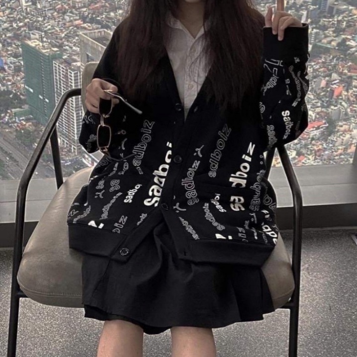 Áo khoác cardigan chữ sadboiz cực ngầu