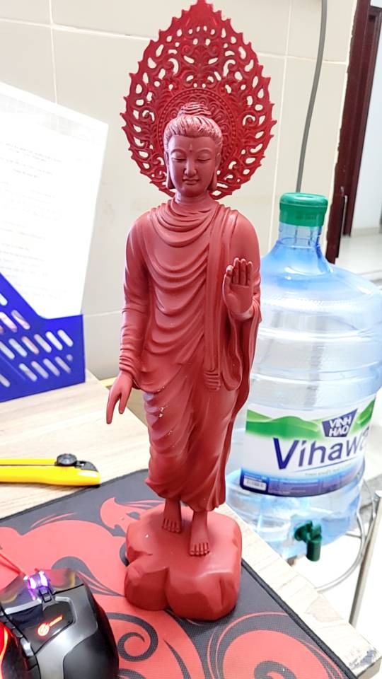 Tượng Phật Thích Ca Ban Phước 43 cm có hào quang