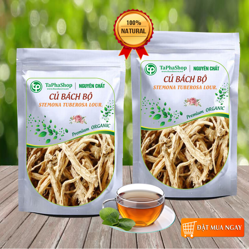 Củ bách bộ sấy khô 100g - Thảo Dược Tấn Phát