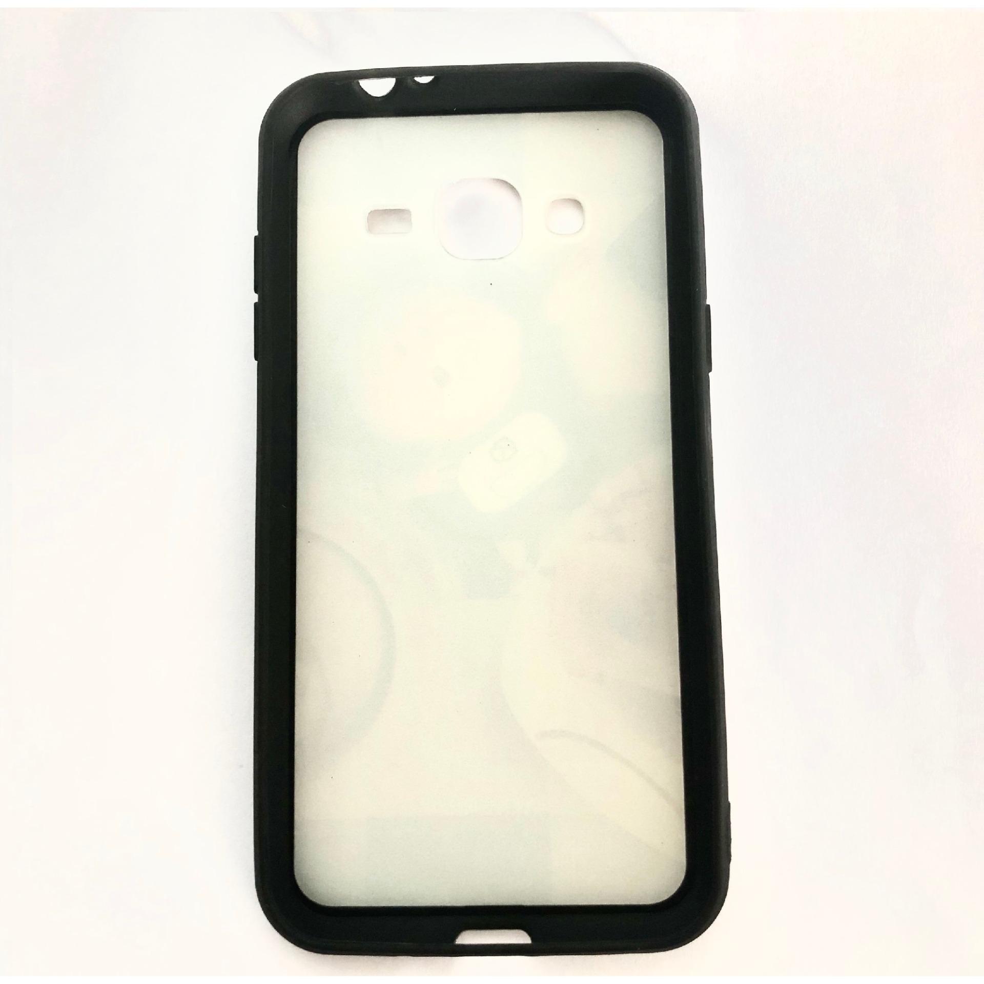 Ốp cứng viền dẻo Samsung J3 (J310, J3 LTE, J3 2016) (Thân trắng -  viền đen - in hình siêu cute)