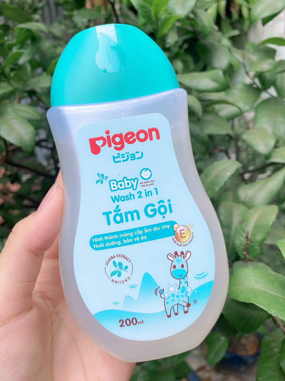 Sữa tắm gội pigeon 2 trong 1 tinh chất hạt jojoba dành cho da nhạy cảm