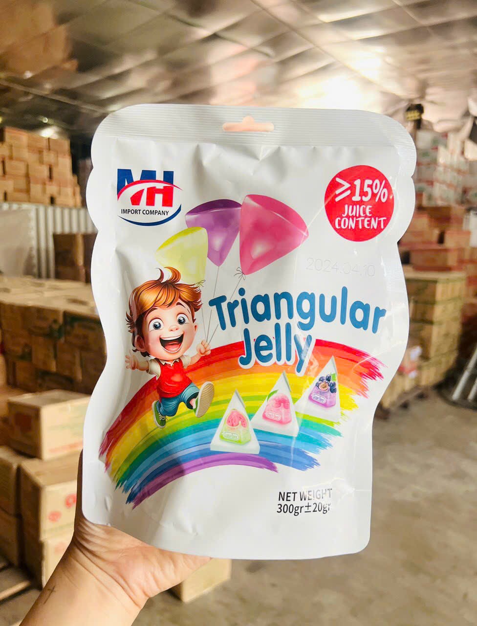 1kg triangle jelly candy HM fruit mix delicious taste-snacks