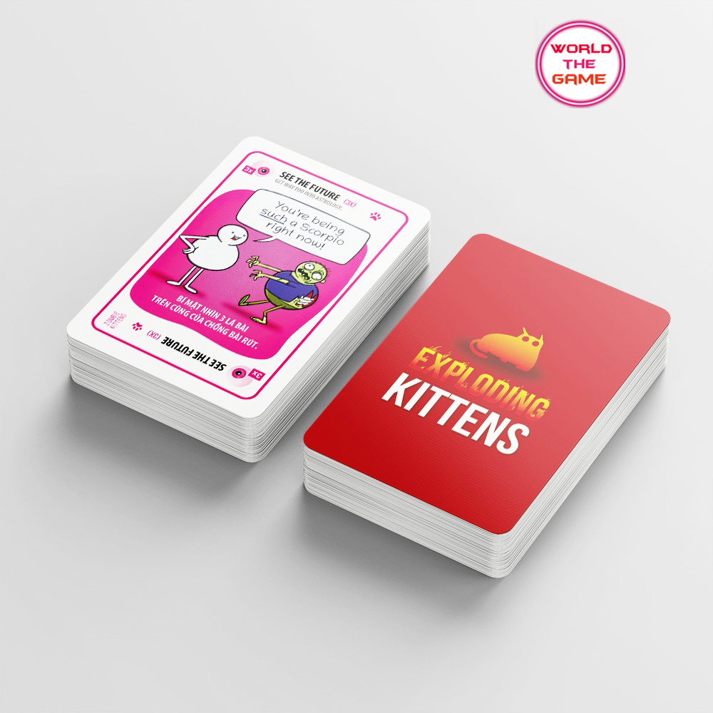 Mèo Nổ ZOMBIE KITTEN Việt Hóa Exploding kittens Giấy cứng chống nước