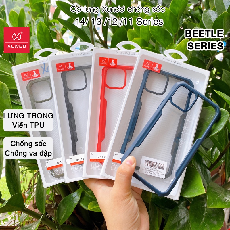 Ốp lưng XUNDD iPhone 13/ 13 Pro/ Max/ 12/ 12 Pro/ Max/ 11/ 11 Pro/ Max (BEETLE SERIES) - Đỏ