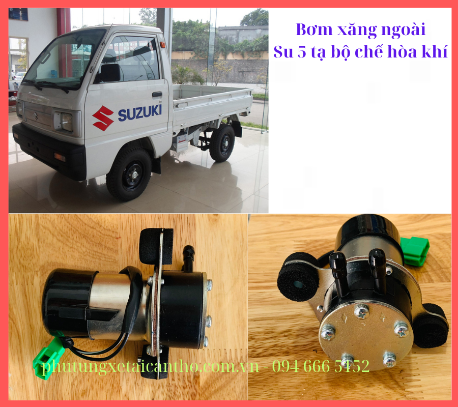 Bơm xăng ngoài xe Suzuki 500kg, Su 5 tạ sài bộ chế hòa khí