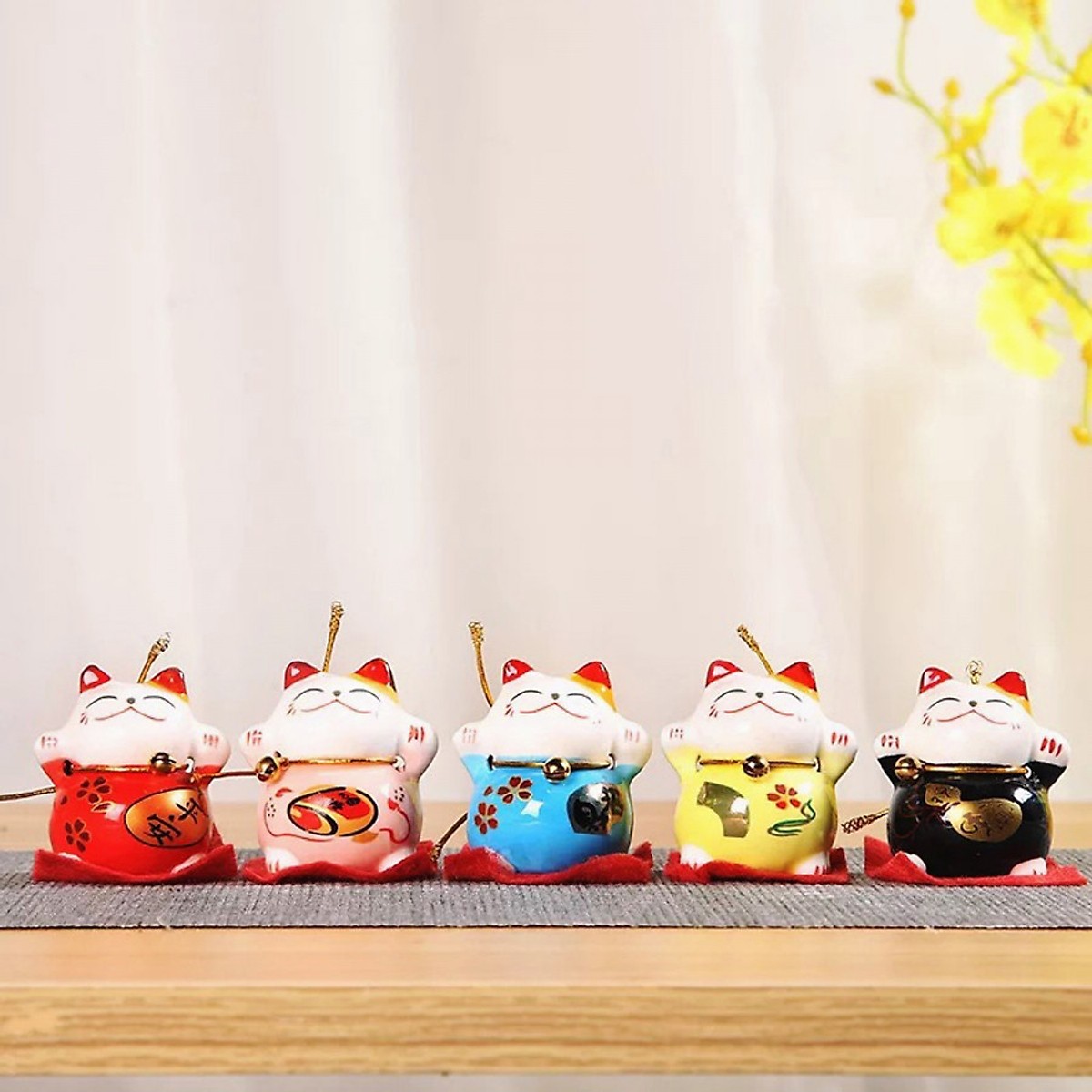 Bộ mèo thần tài mini may mắn tài tộc