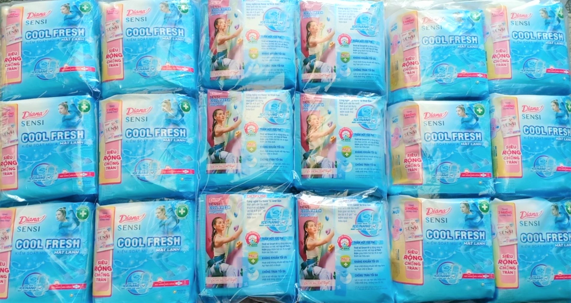 DIANA SENSI COOL MỎNG CÁNH 8MIẾNG ( LỐC 6 GÓI)