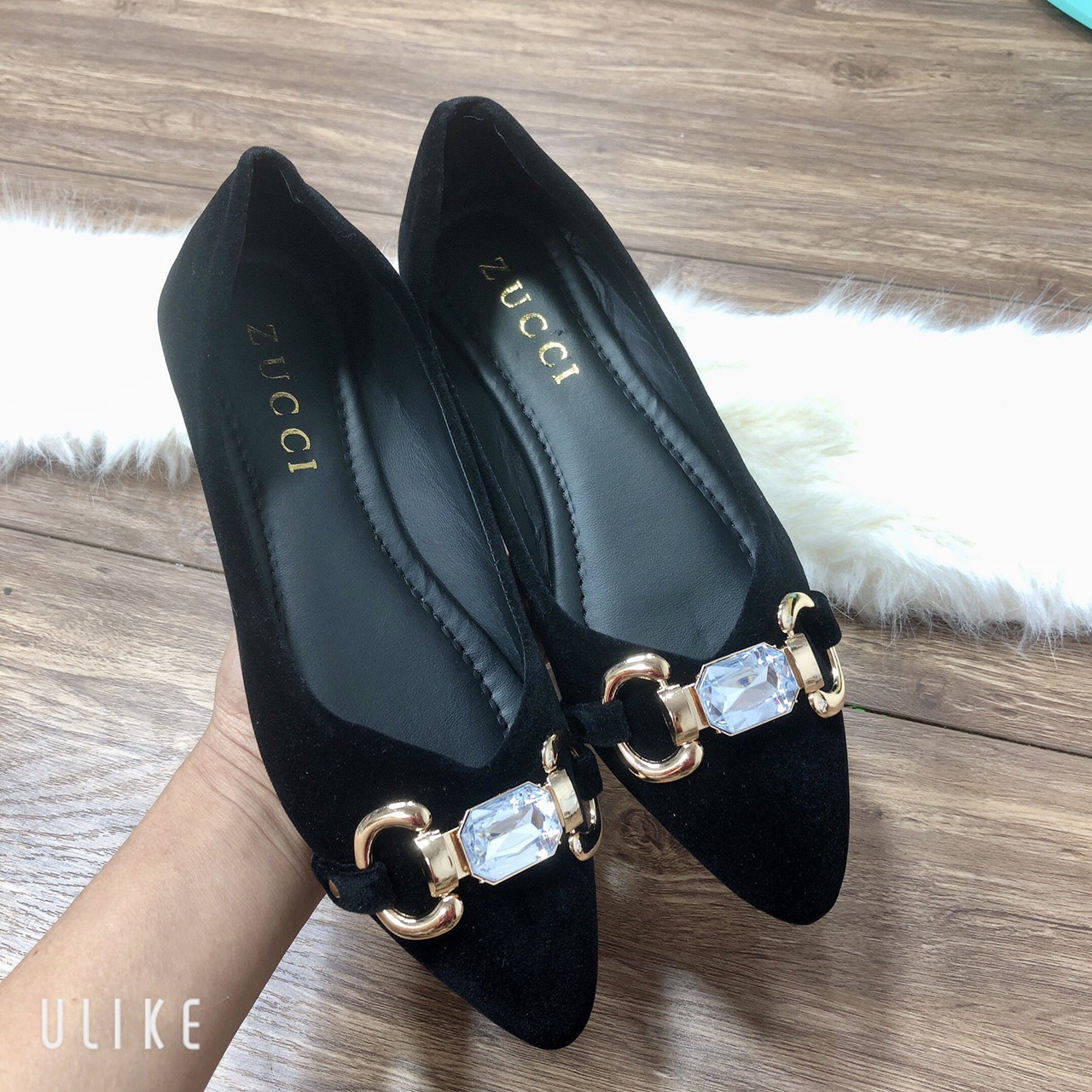 Giày búp bê nữ khóa đá ngang êm chân mã K63