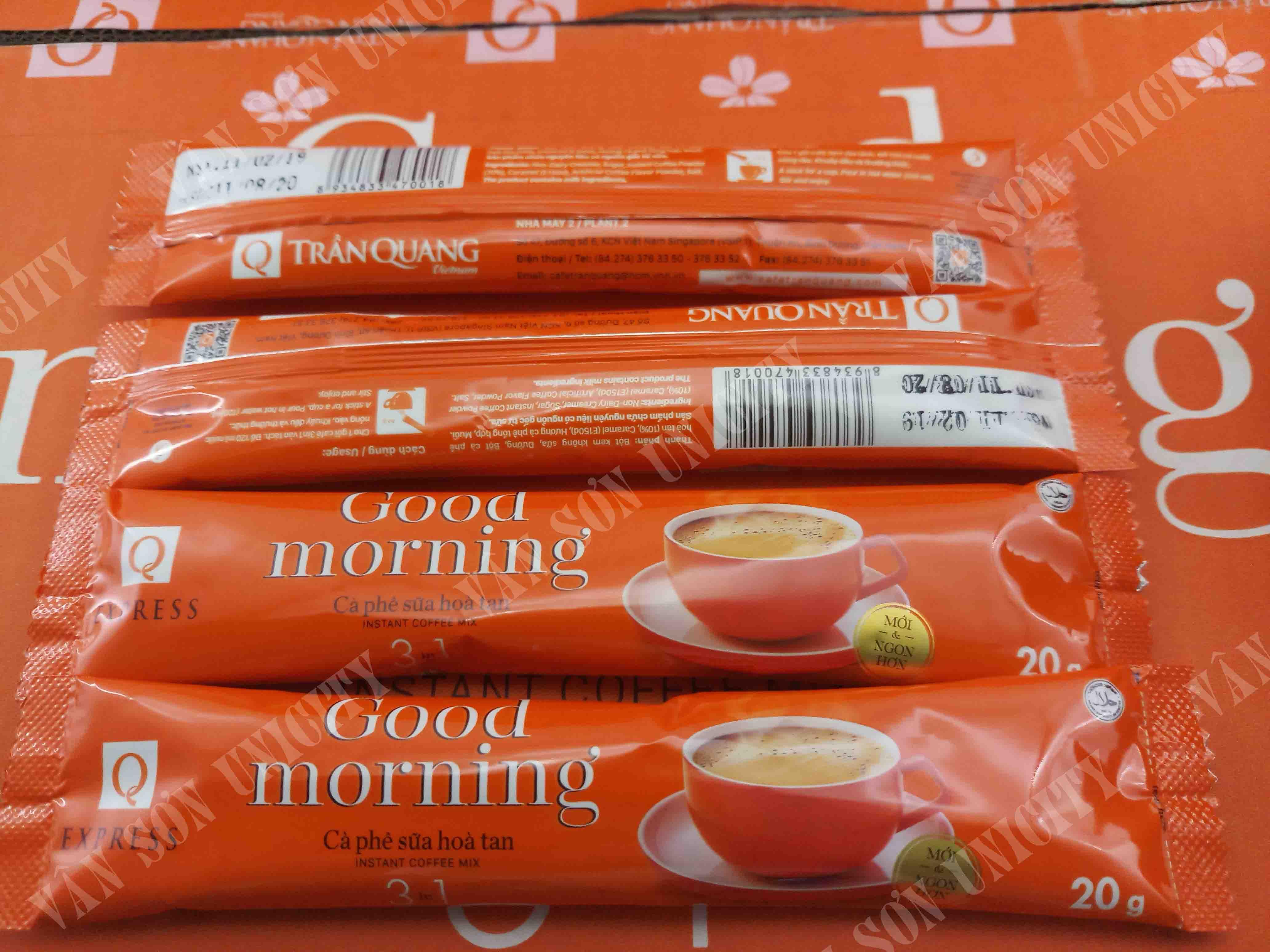 Combo 02 Cà phê sữa Good morning Trần Quang 480g (24 gói * 20g)