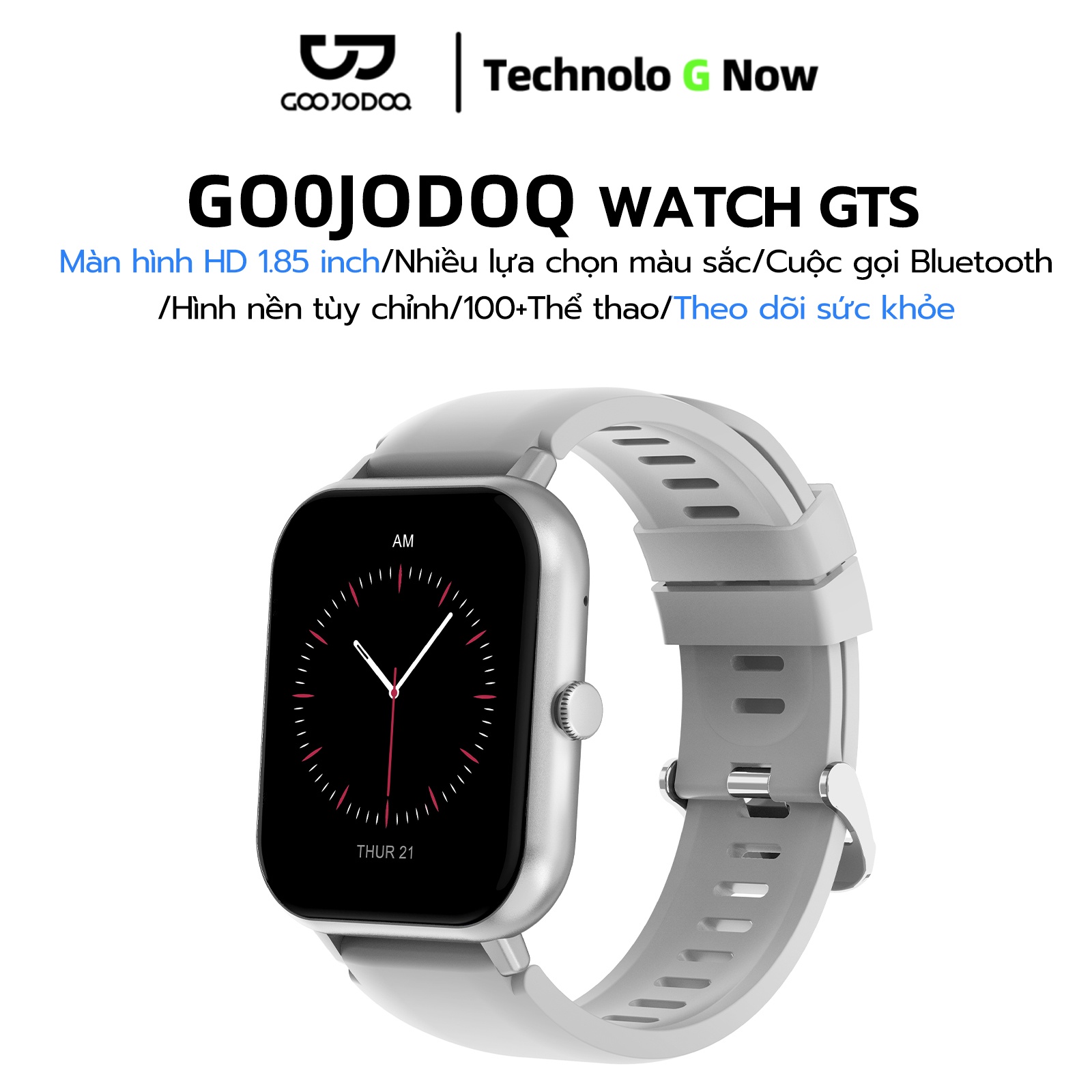 Đồng Hồ Thông Minh Chính Hãng GOOJODOQ WATCH Bluetooth Màn Hình Cảm Ứng HD 1.83 inch,Đo Nhịp Tim,IP67 chống nước thể dục theo dõi cuộc gọi