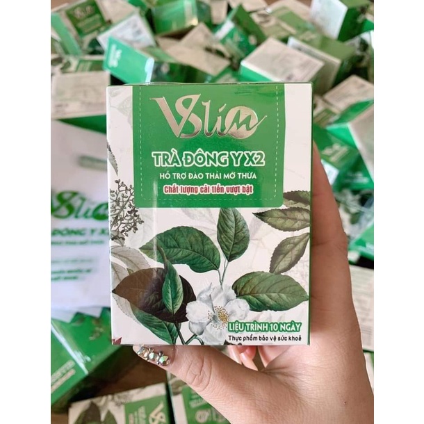 Combo 3 Hộp Trà Giảm Cân Đông Y X2 Vslim