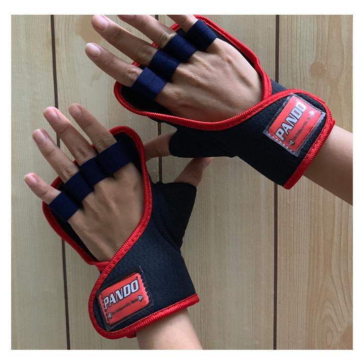 [HCM]Găng tay thể thao tập gym hở mu Pando 5007