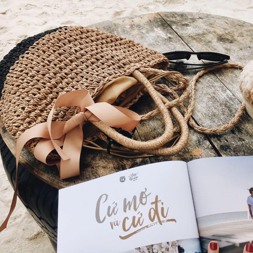 Túi Cói Nơ Sợi Đan Cao Cấp Túi Xách Nữ