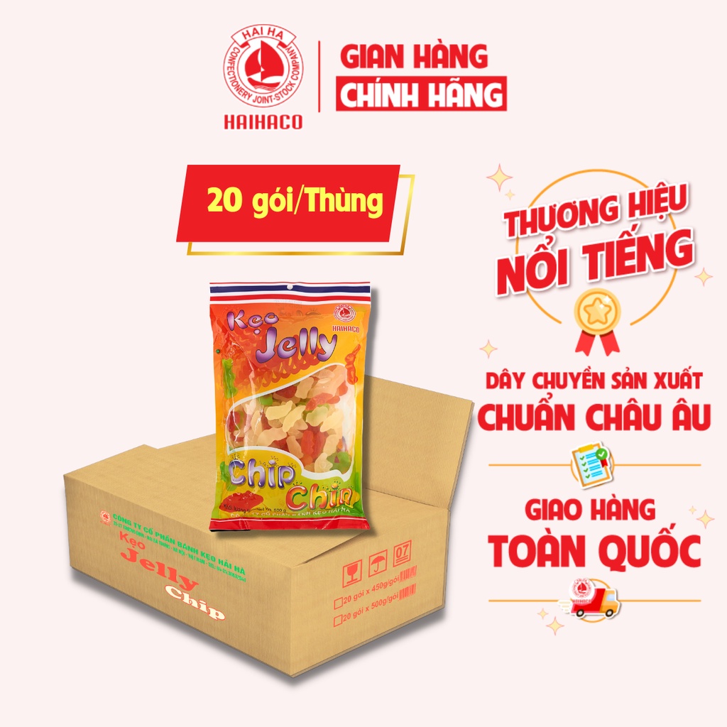 [Thùng Giá Sỉ] Kẹo Dẻo Jelly Chip Chip Túi 500g (20 Túi/ Thùng)