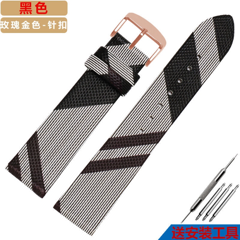 Phù hợp với burberry dây da đồng hồ nam nữ classic burberry bu1938 18 20mm