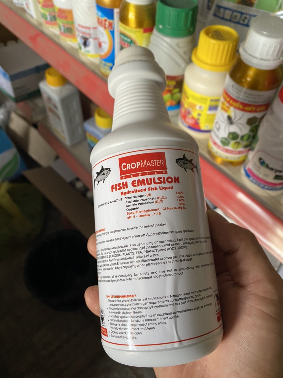 Đạm cá cô đặc fish emulsion hàng mỹ