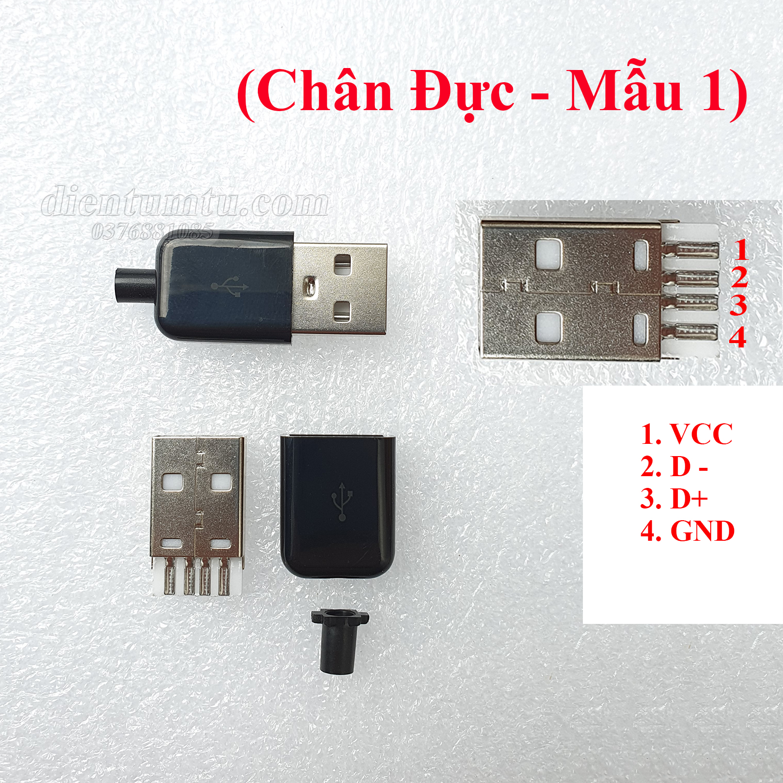 Combo 5 cái - Đế ra chân cổng USB Đực - Cái (USB DIP)