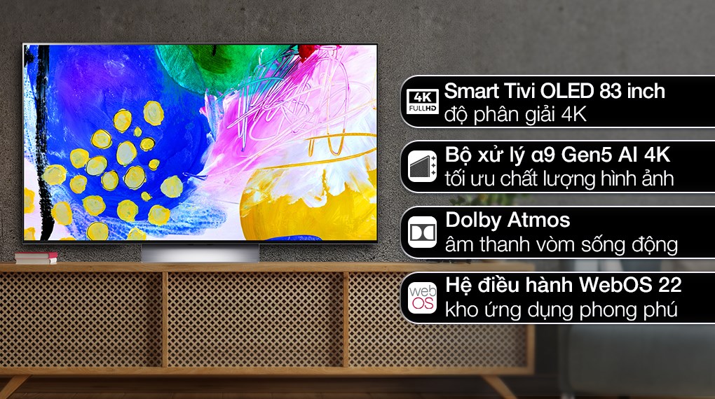[HCM]Smart Tivi OLED LG 4K 83 inch 83C2PSA (Miễn phí giao tại HCM-ngoài tỉnh liên hệ shop)