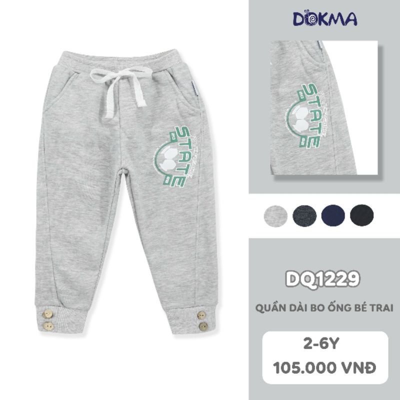 Quần nỉ bông dài bé trai Dokma 2-6T