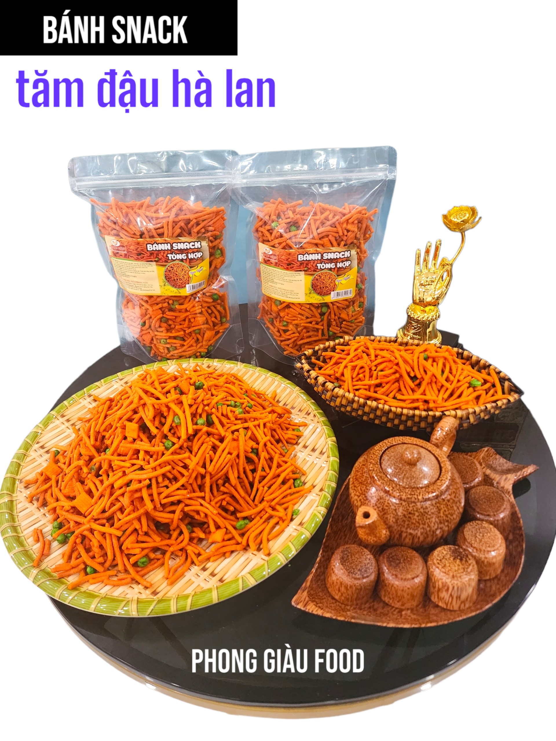 BÁNH SNACK TĂM ĐẬU HÀ LAN ( PHONG GIÀU FOOD )