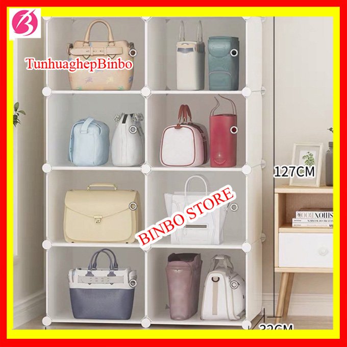 [HÀNG HOT] MẪU TỦ ĐỂ TÚI XÁCH MỚI TIỆN LỢI-HÀNG MỚI VỀ - LẮP GHÉP THÔNG MINH-Tủ đựng túi xách đẹp