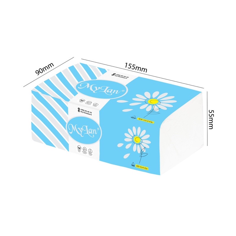 Giấy Ăn Rút Mylan Hoa Cúc 4 lớp
