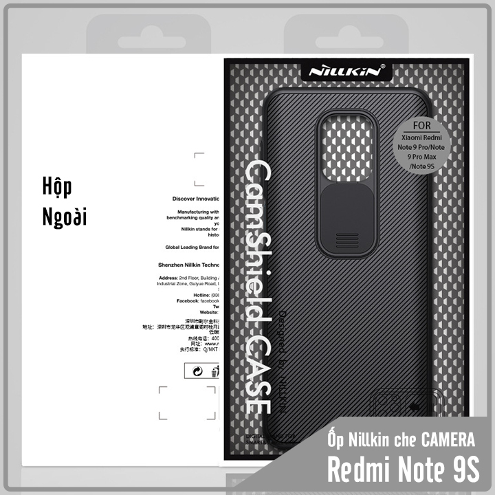 Ốp lưng cho Xiaomi Redmi Note 9S - Note 9 Pro NIllkin CamShield che camera
