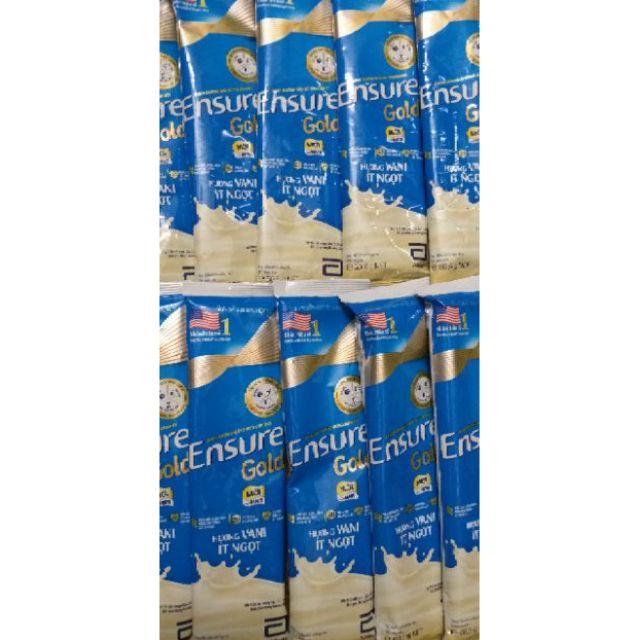 Combo 8gói (4 gói Ensure gold và 4 gói ít ngọt) 60,6g