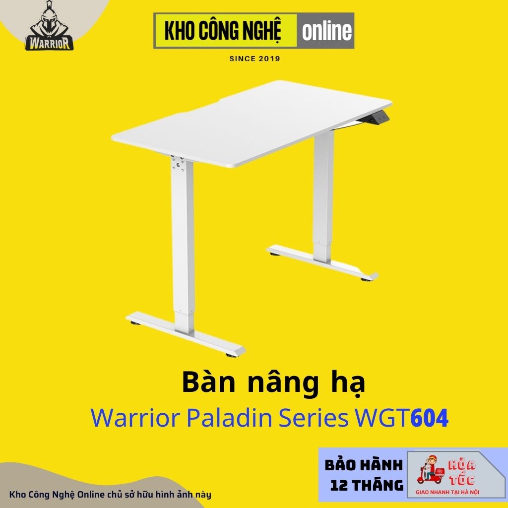 Bàn nâng hạ WARRIOR – Paladin Series – WGT604 (Trắng)