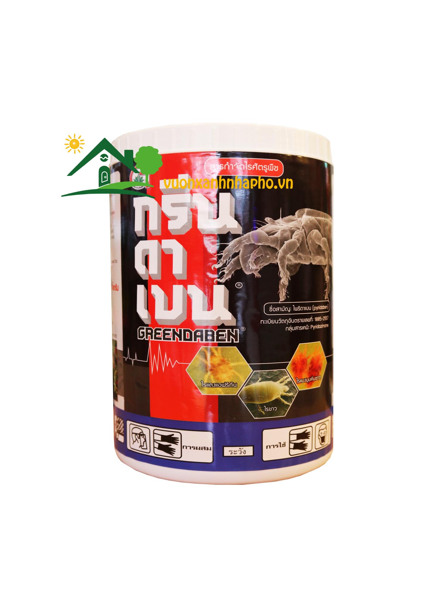 Diệt Nhện Đỏ Thái Lan Greendaben, diệt luôn bọ trĩ, hàng nhập nguyên tem, hủ 1kg
