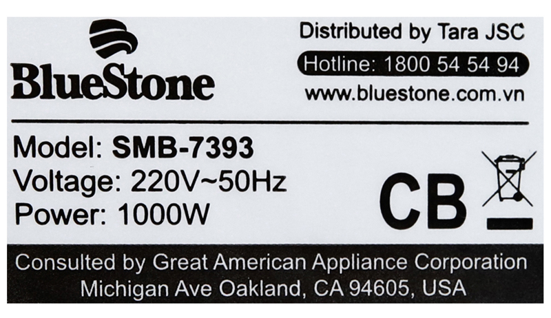 Máy làm sữa đậu nành Bluestone SMB-7393 1.3 lít