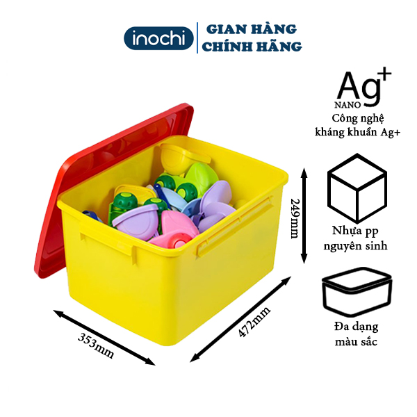 Thùng đựng đồ đa năng 18L- thùng đựng đồ chơi - thùng cho bé - thùng đựng đồ - thùng đựng quần áo - thùng nhựa lớn - thùng nhựa đa năng Notororo INOCHI - thùng nhựa - giúp không gian trở nên gọn hàng và ngăn nắp THDN18L