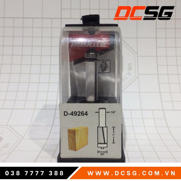 Mũi phay thẳng ổ bi 3/8" cốt 6.35mm makita d-49264 | dcsg
