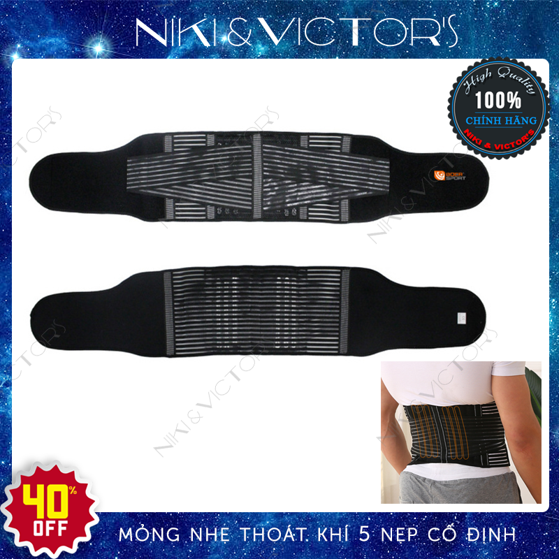 Đai lưng bảo vệ và hỗ trợ cột sống cao cấp 5 thanh nhôm đai lưng cố định đàn hồi thoáng khí cao cấp