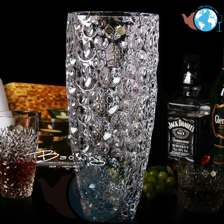 [HCM] LỌ HOA CHẤM BI CAO CẤP, Bình bông thủy tinh cao 30cm cao cấp lọ hoa trang trí LỌ BẦU BI MỚI -30CM sang trọng cao cấp 30 cm - lọ hoa trang trí dày chất lượng (2032-2)