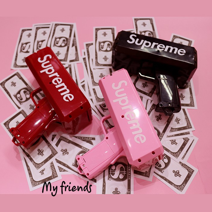 [TẶNG KÈM PIN] MÁY BẮN TIỀN SUPREME FULLBOX ( HỘP + 100 TỜ TIỀN)