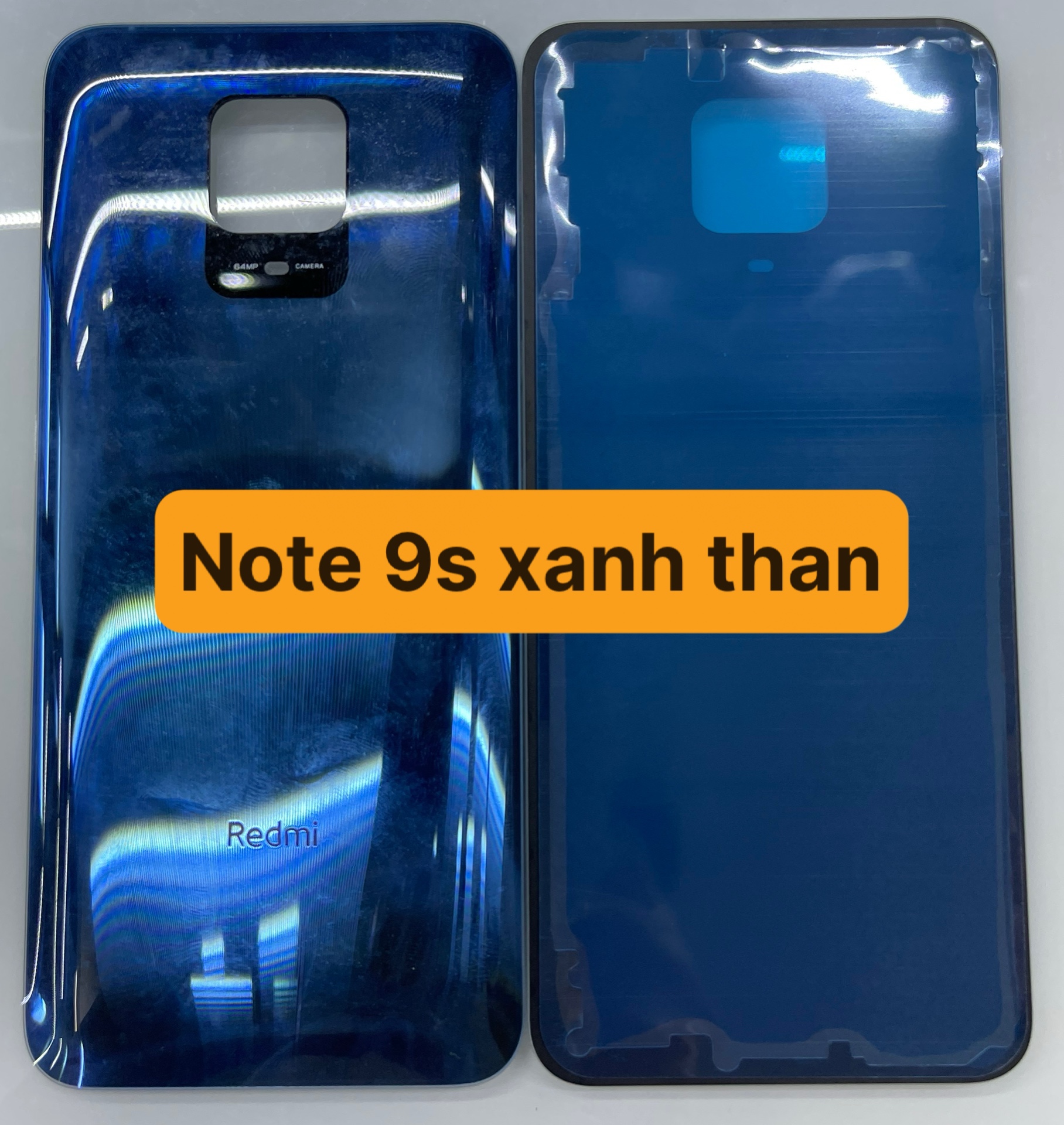 Nắp lưng, kính lưng redmi note 9s có keo dán sẵn zin
