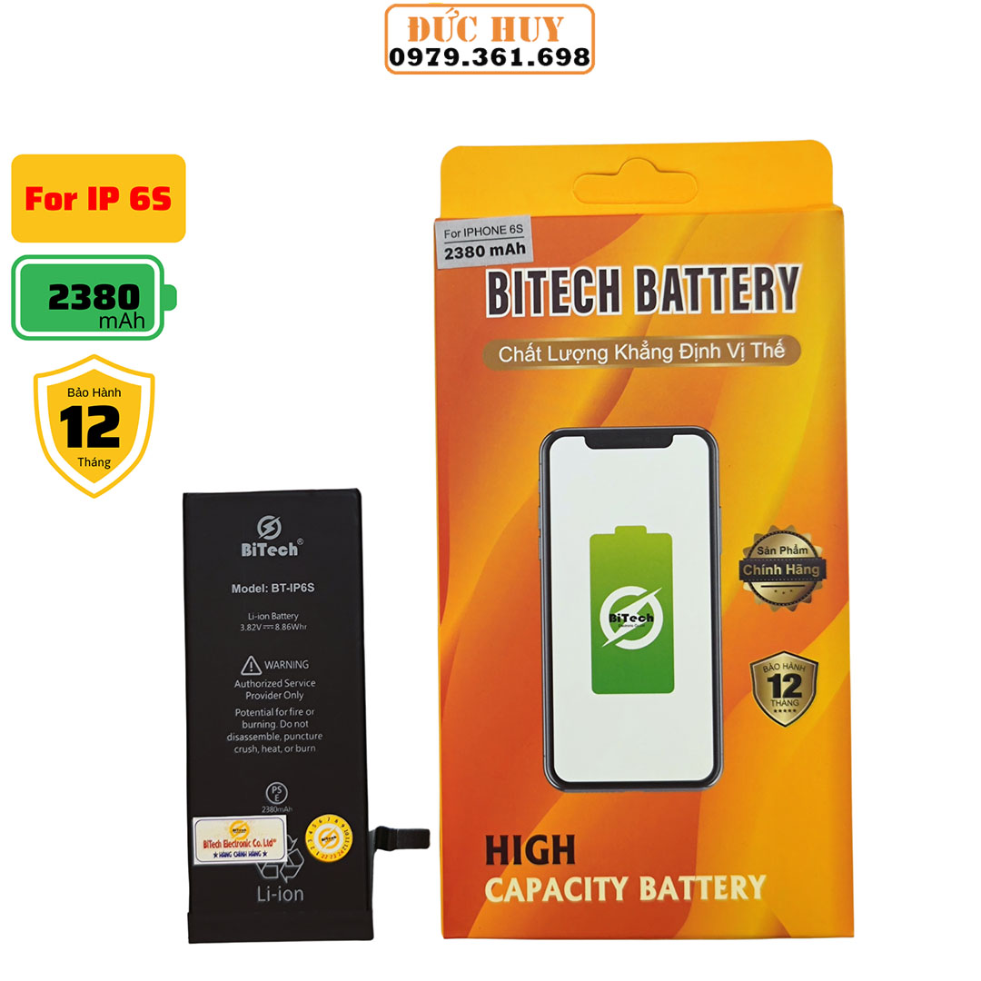 Pin IP6S Dung Lượng Cao BiTech BT-IP6S ( 2380 mAh )