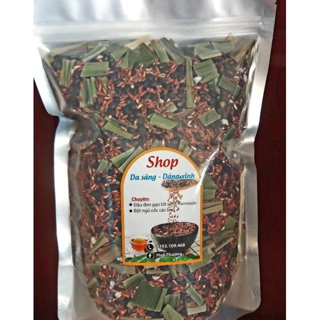 500g TRÀ ĐẬU ĐEN GẠO LỨT LÁ DỨA (LÁ NẾP THƠM)