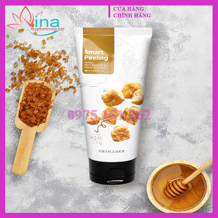 Tẩy tế bào chết the face shop smart peeling honey black sugar 120ml