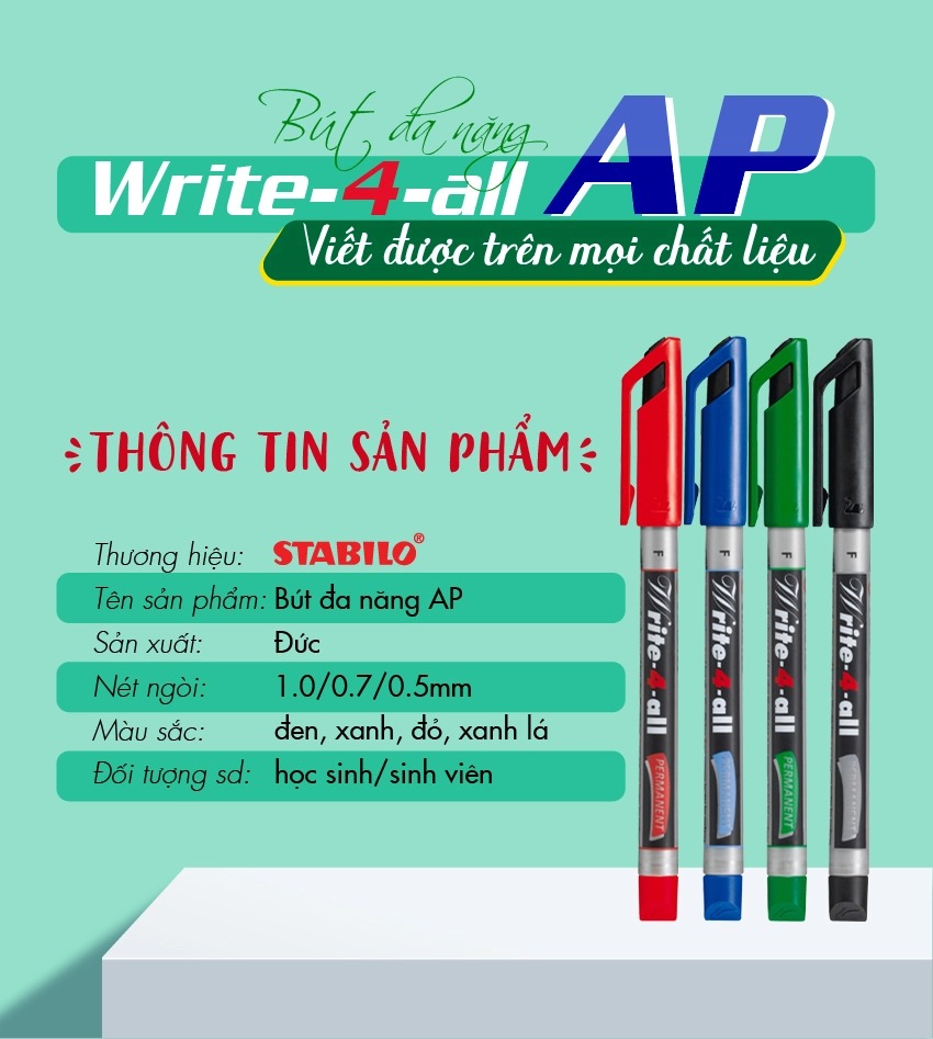 Bút kỹ thuật STABILO Write-4-all 1.0mm AP146M
