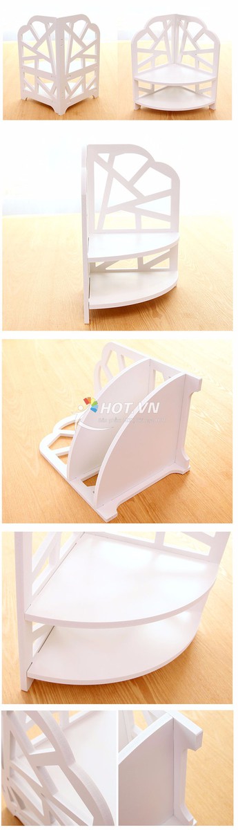 Kệ góc 2 tầng mini đa năng ( màu trắng) - MS12