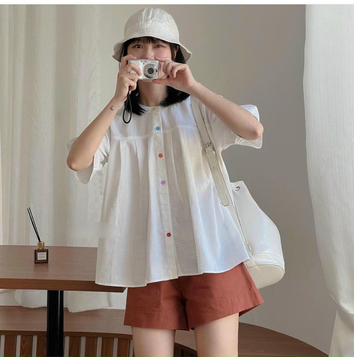 Set áo sơmi kèm quần đùi kaki