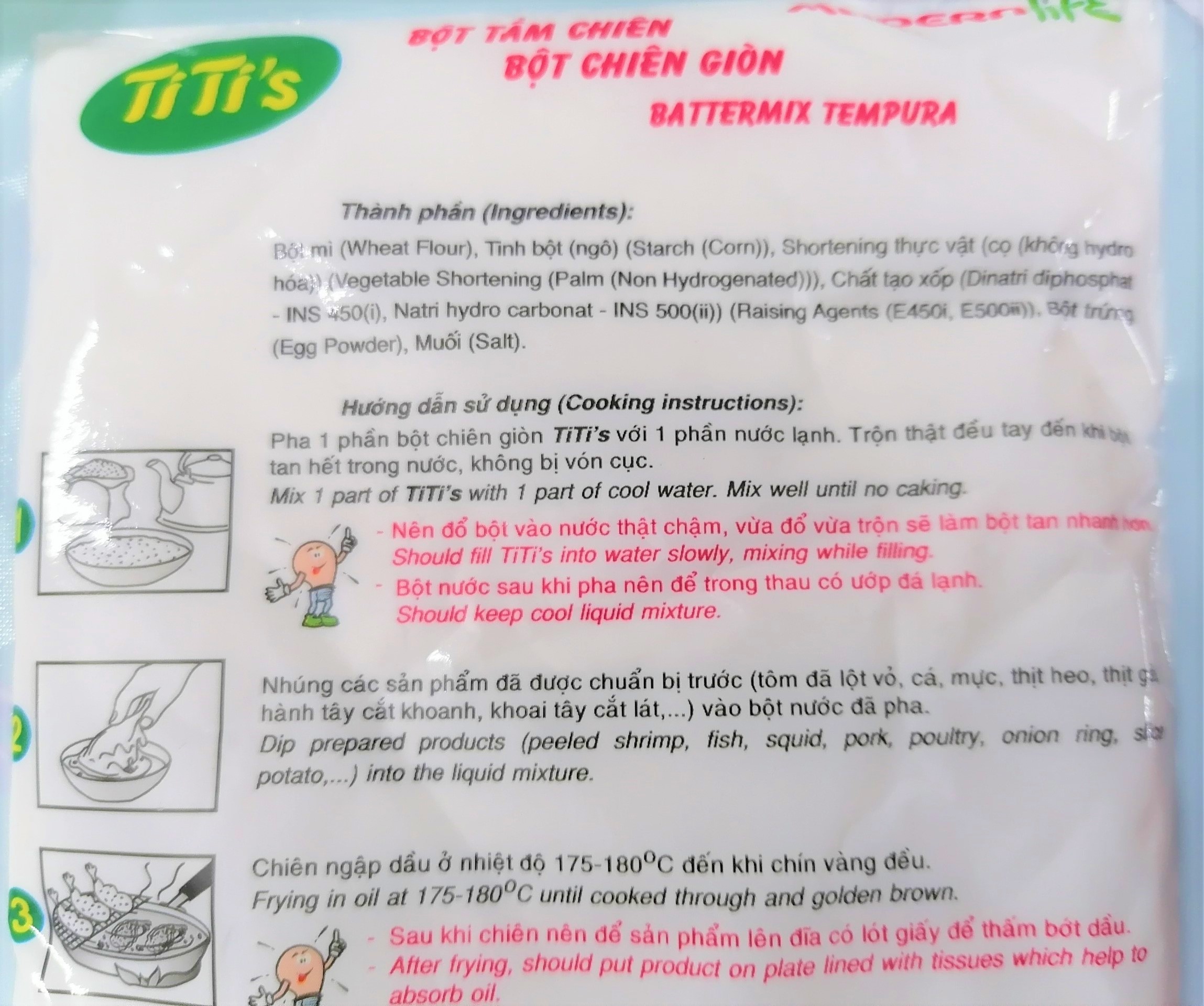 [150g] BỘT CHIÊN GIÒN [Thailand] TITI’S Battermix Tempura (nsm-hk)