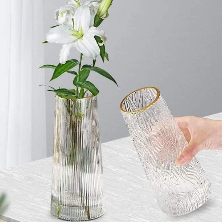 set 2 bình hoa thuỷ tinh cực đẹp