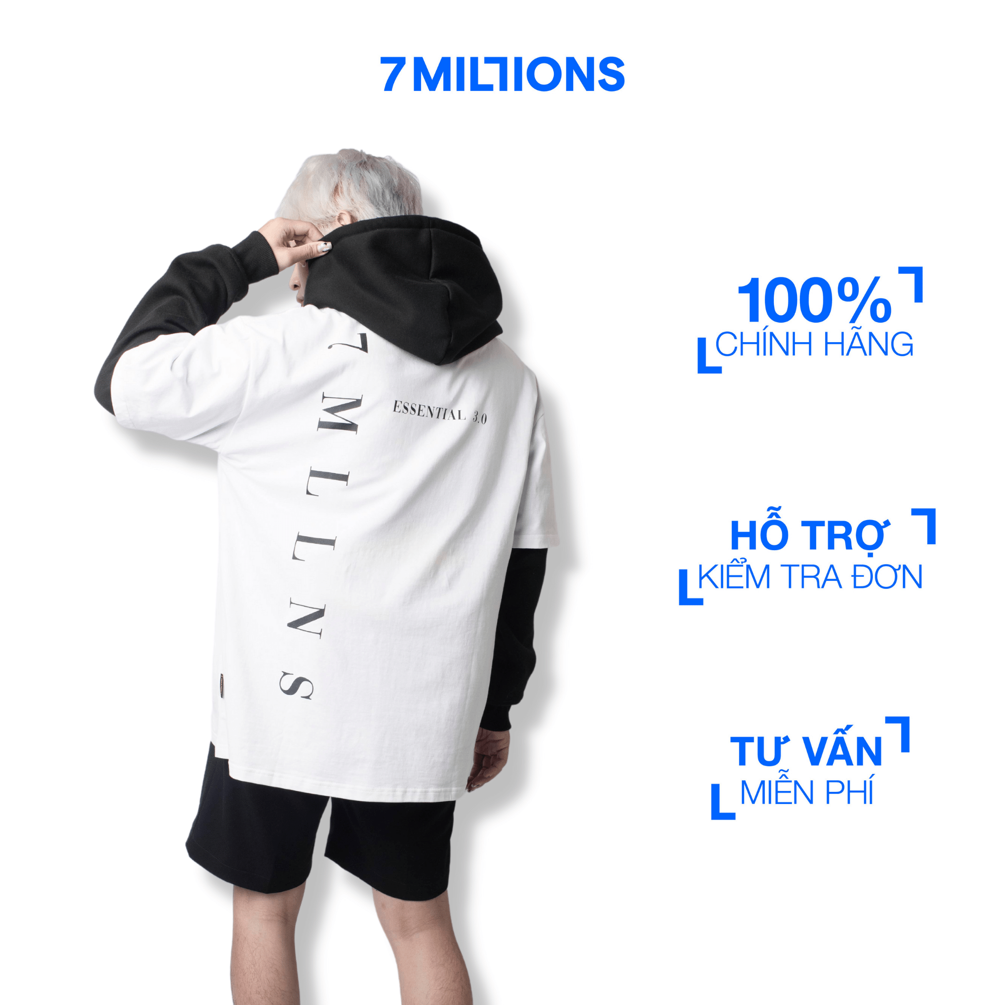 7MILLIONS Áo thun Basic 3.0 / Trắng