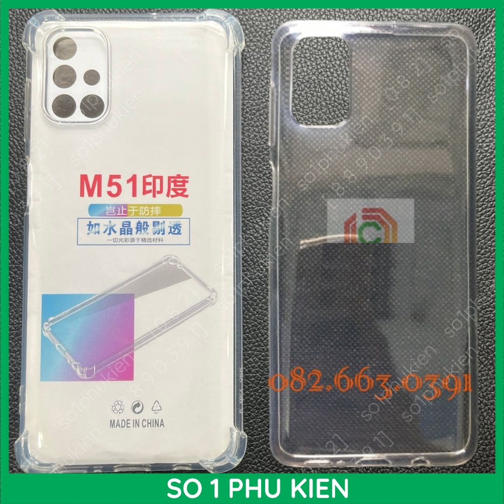 Ốp lưng Samsung M51 dẻo trong suốt siêu bền