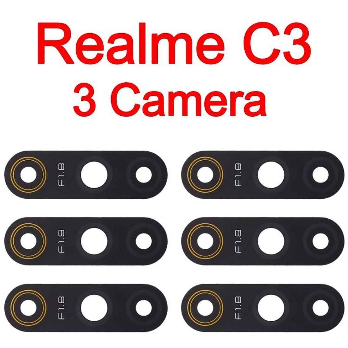 Back camera glass for Oppo realme C3 version 3 camera replacement
