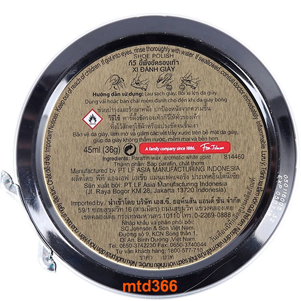 Xi Đánh Giày Màu Đen 45ml Kiwi Paste Sp Black